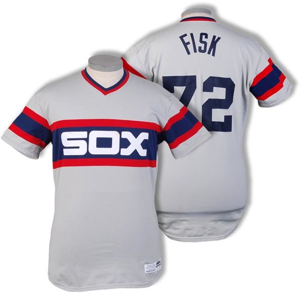 Baseball Equipment - 1982 Carlton Fisk Chicago White Sox Game Worn Jersey