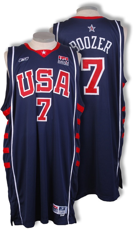 - 2004 Carlos Boozer USA Olympic Basketball Game Worn Jersey