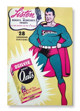 Comics - Outstanding 1940's Superman Cardboard Advertising Sign