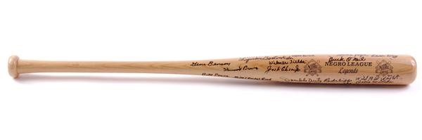 Baseball Memorabilia - Negro League Signed Bat with Approximately 45 Signatures