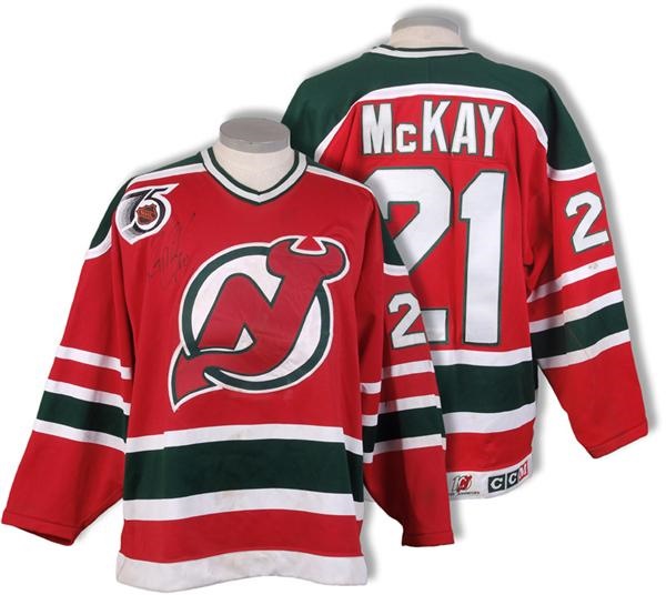 - 1991-92 Randy McKay New Jersey Devils Game Worn Jersey