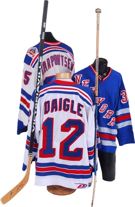 Hockey Equipment - New York Rangers Game Worn & Used Equipment Including Karpovtsev 1994 Stanley Cup Finals Game Worn Jersey (5)