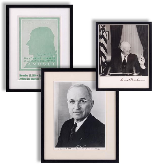 - United States President Signature Collection with JFK, Truman, Eisenhower (3)