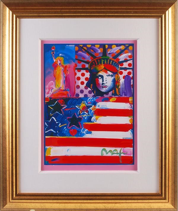 - Peter Max “God Bless America II” Signed Painting (2001)