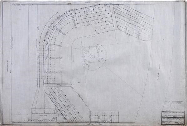 Boston Braves Field Original Stadium Drawing from Osborn Engineering (1915)