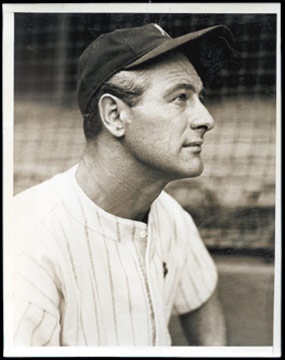 Lou Gehrig - 1930's Lou Gehrig Wire Photograph (7x9")