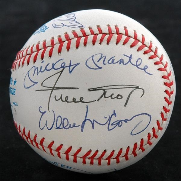 Baseball Autographs - 500 Home Run Club Signed Baseball with Original Eleven Signatures