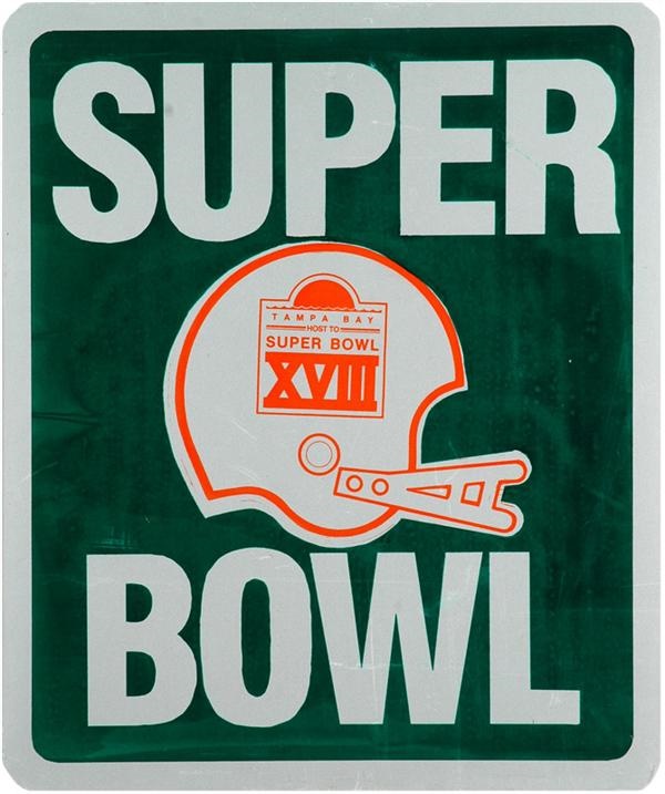 Football - Super Bowl XVIII Street Sign