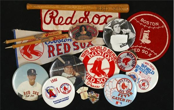 Boston Sports - Large and Comprehensive Red Sox Pin Collection (450+)