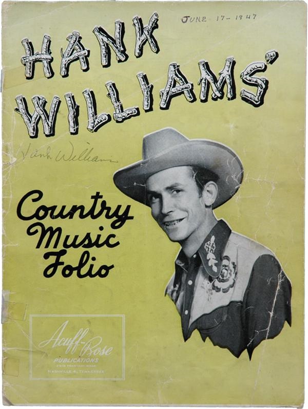 Rock And Pop Culture - 1947 Hank Williams Signed "Country Music Folio"