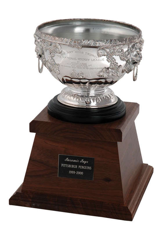 Hockey Memorabilia - 1999-2000 Jaromir Jagr Pittsburgh Penguins Art Ross Trophy