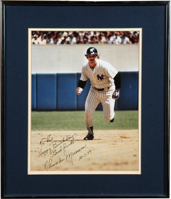 Baseball Autographs - The Best Thurman Munson Signed Photo in Existance (11 x 14)