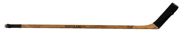 Hockey Equipment - Bill Gadsby 1,000th Game Used Stick