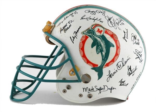 - 1991 David Griggs Game Used and Team Signed Miami Dolphins Helmet
