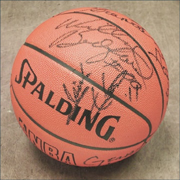 - 1989 Detroit Pistons Team Signed Basketball
