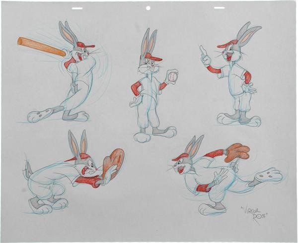 Sports Fine Art - Virgil Ross Originial Bugs Bunny Art