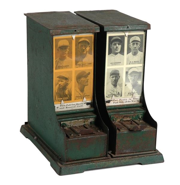 Baseball and Trading Cards - 1920's Four In One Baseball Exhibit Card Vending Machine (Double)