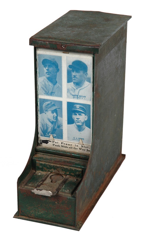 Baseball and Trading Cards - 1920's Four In One Baseball Exhibit Card Vending Machine (Single)