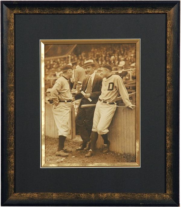 Baseball Photographs - Willard Mulllin Ty Cobb and Hugh Jennings Oversized Photograph