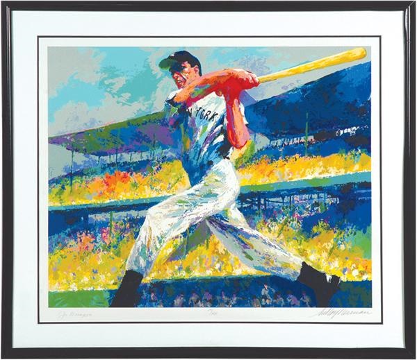 Sports Fine Art - Joe Dimaggio " The Dimaggio Cut " Signed LeRoy Neiman Serigraph 291/ 458