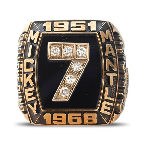 Sports Rings And Awards - Mickey Mantle Retirement Ring