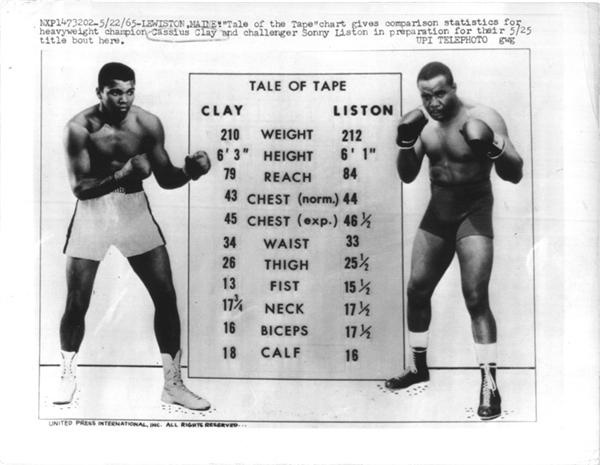 Clay-Liston Tale of the Tape