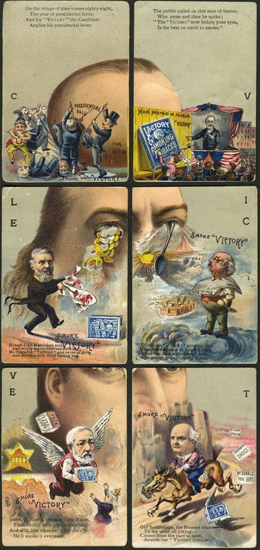 Rock And Pop Culture - 1888 Grover Cleveland Victory Tobacco Complete Puzzle Set