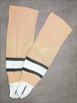 - Early 1970's Bobby Orr Game Worn Boston Bruins Socks