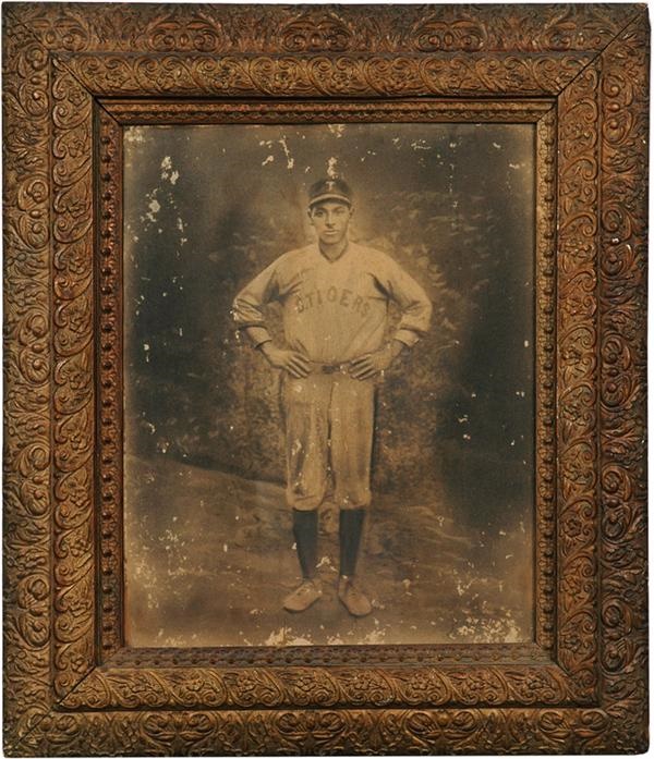 Baseball Memorabilia - Large 1910's African-American Baseball Player Photograph