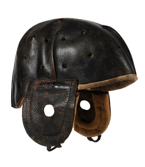 Football - Early Leather Football Helmet