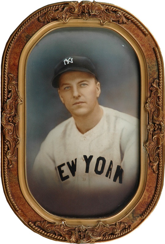 NY Yankees, Giants & Mets - 1930's Monte Pearson Hand-Tinted Photograph