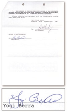 1969 New York Mets Reunion Contract Collection