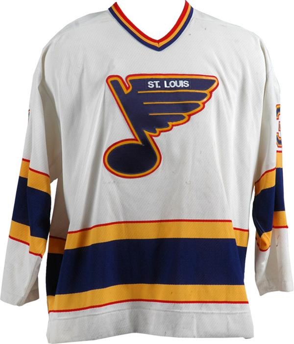 1989-90 Glen Featherstone St. Louis Blues Game Worn Jersey