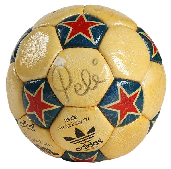- Pele Signed NASL Game Used Soccer Ball