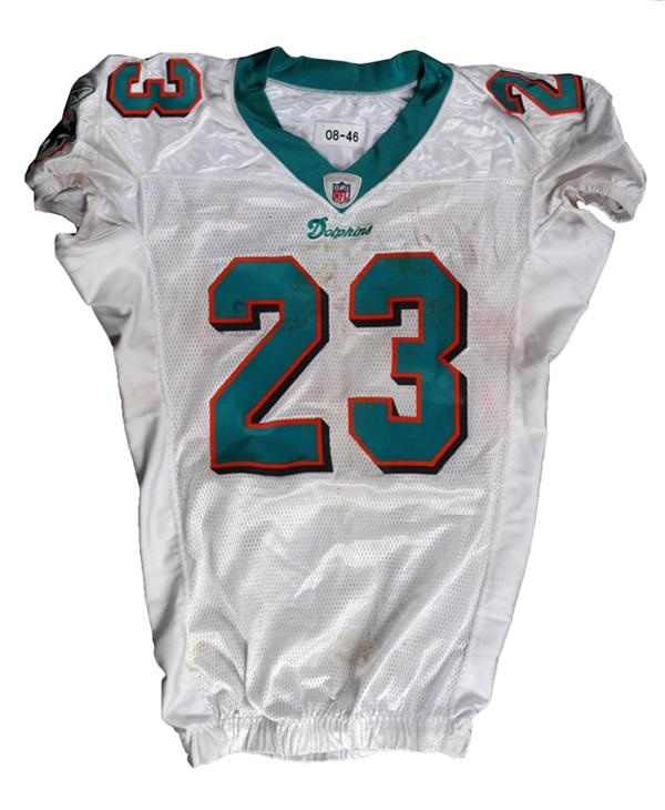 Football - 2008 Ronnie Brown Game Used Miami Dolphins Jersey