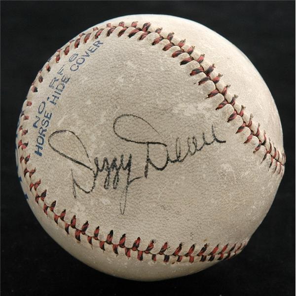 - Vintage Dizzy Dean Single Signed Baseball