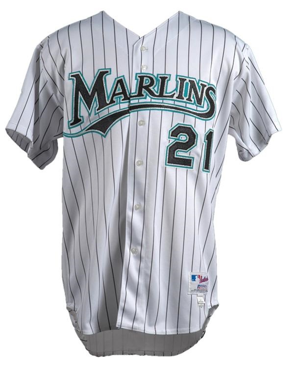 Baseball Equipment - 2004 Josh Beckett Autographed Game Used Florida Marlins Jersey