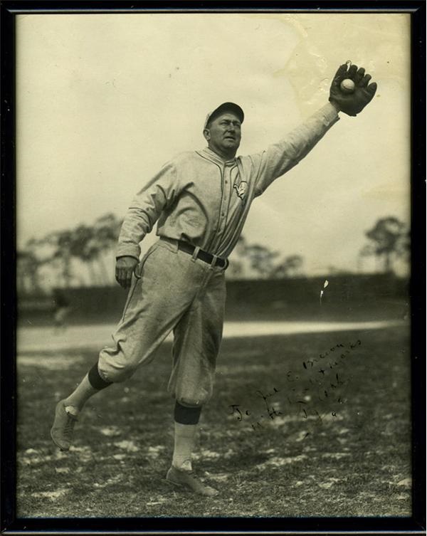 Baseball Autographs - Ty Cobb Signed Photo To Joe E Brown