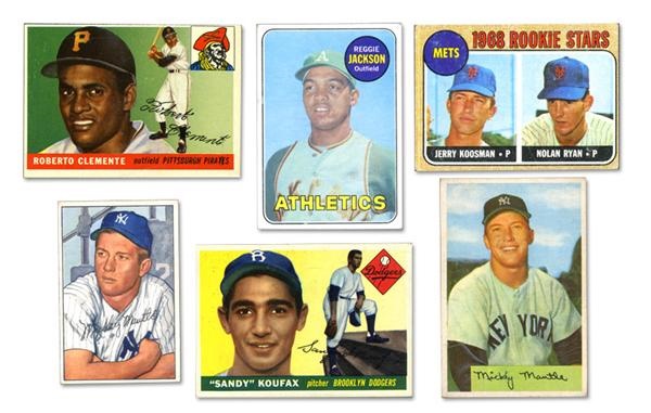 Baseball and Trading Cards - Shoebox Collection of Hall of Fame Cards (11)