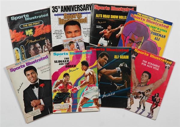 Muhammad Ali & Boxing - Muhammad Ali Collection of 8 Signed Magazines