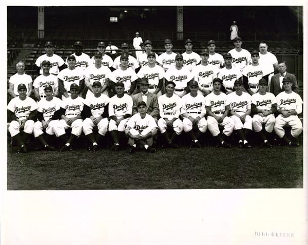 Jackie Robinson & Brooklyn Dodgers - 1947 (2) and 1955 Brooklyn Dodgers Team Photographs