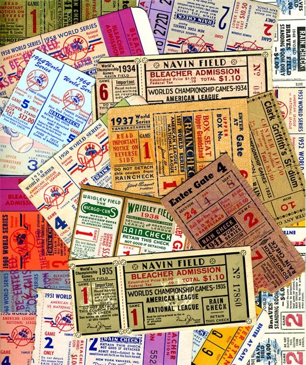Ernie Davis - World Series Ticket Stub Collection (25)
