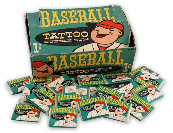 - 1960 Topps Baseball Tattoos Unopened Packs (26) In Original Display Box