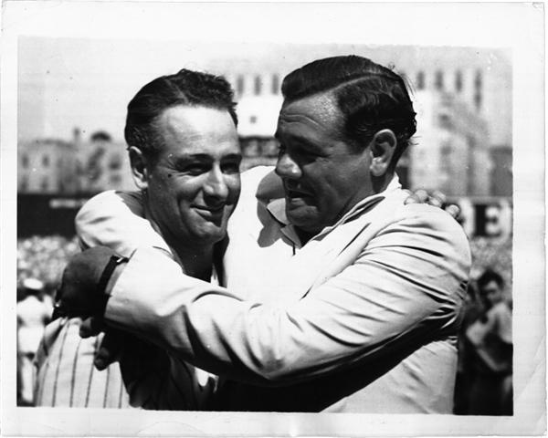 Babe Ruth and Lou Gehrig - Babe and Lou at Lou Gehrig Day