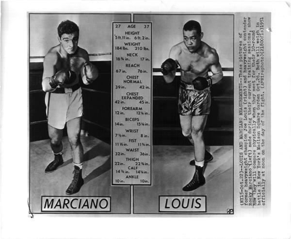 Muhammad Ali & Boxing - Marciano-Louis Tale of the Tape