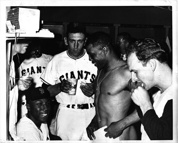 Willie Mays - Mays & McCovey in the Lockeroom