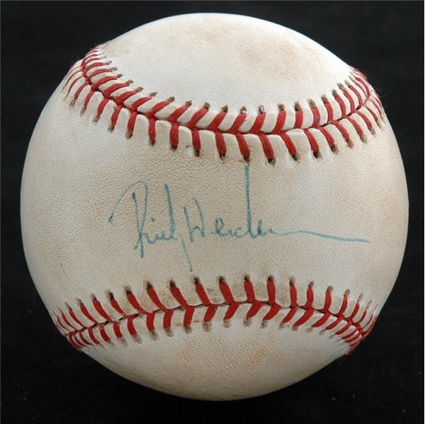 - Rickey Henderson Game Used Ball from His Record Setting 939 Stolen Base Game LOA