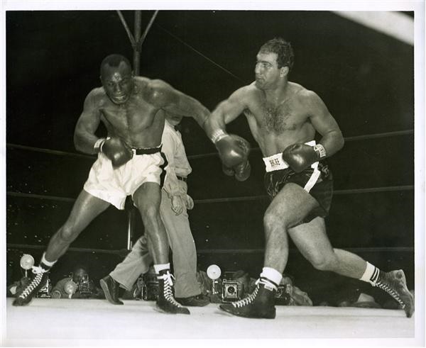 1952 Rocky Marciano vs. Joe Walcott Photograph