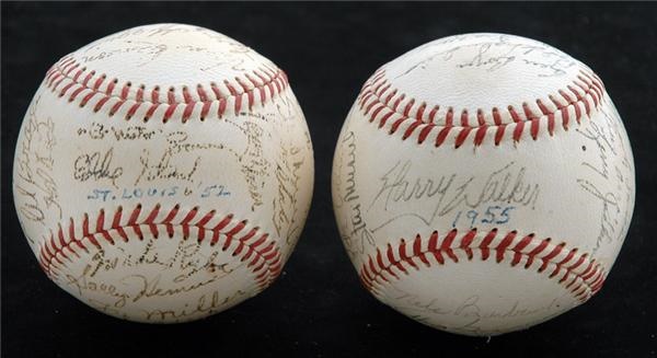 - 1952 and 1955 St. Louis Cardinals Team Signed Baseballs (2)