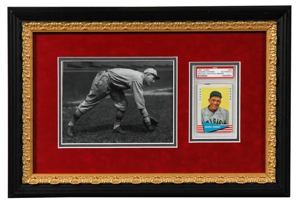 Baseball Autographs - Rogers Hornsby Signed 1961 Fleer Card